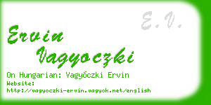 ervin vagyoczki business card